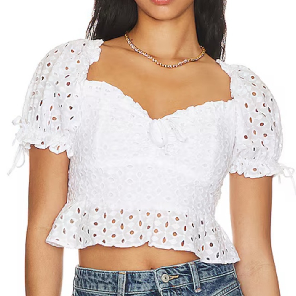 Show Me Your Mumu Cindy Top in White